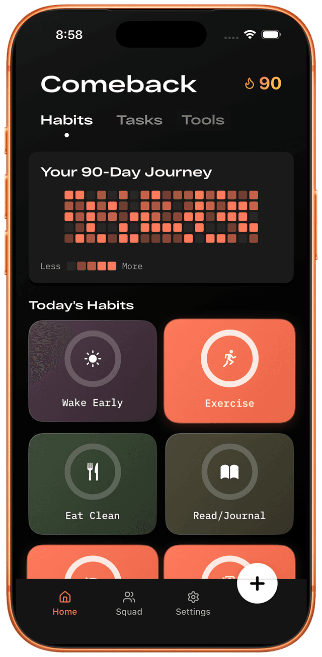 Comeback app preview